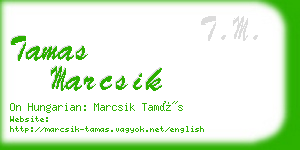 tamas marcsik business card